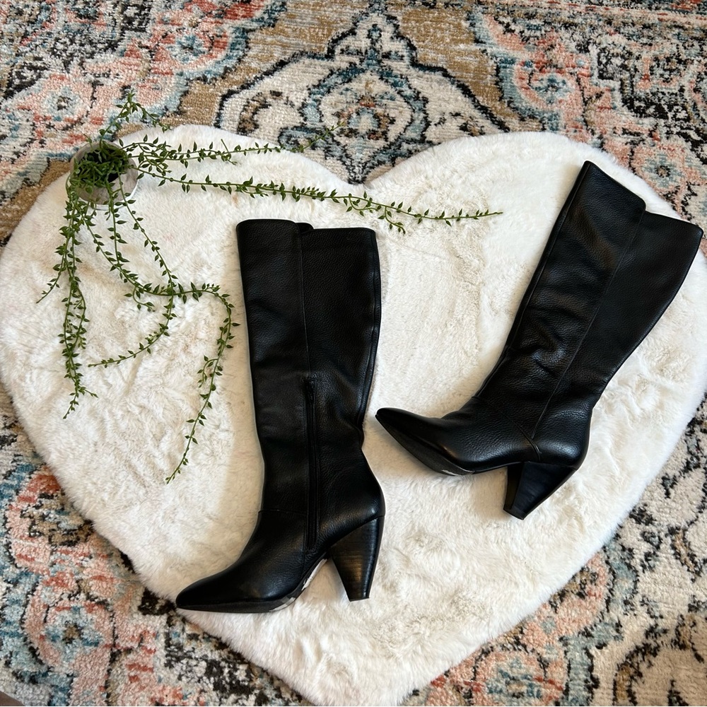 Le Chateau Black Knee High Leather Boots